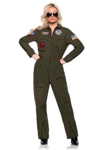 Womens US Navy Top Gun Jumpsuit Costume