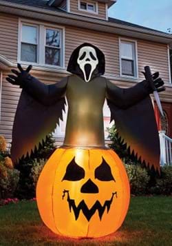 Light up 6 foot Ghost Face Pumpkin Décor