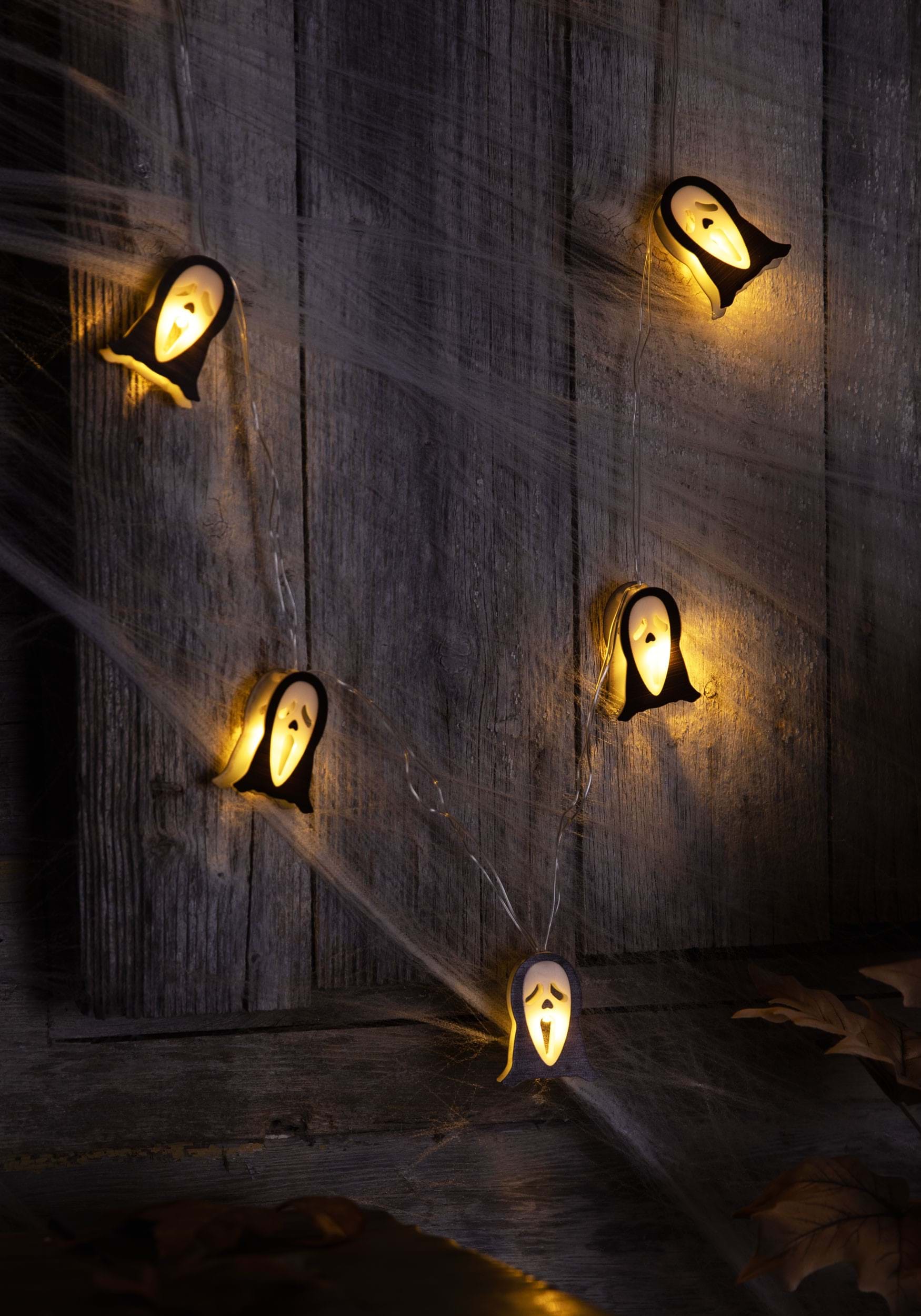 Ghost Face String Lights Decoration | String of 10 Lights