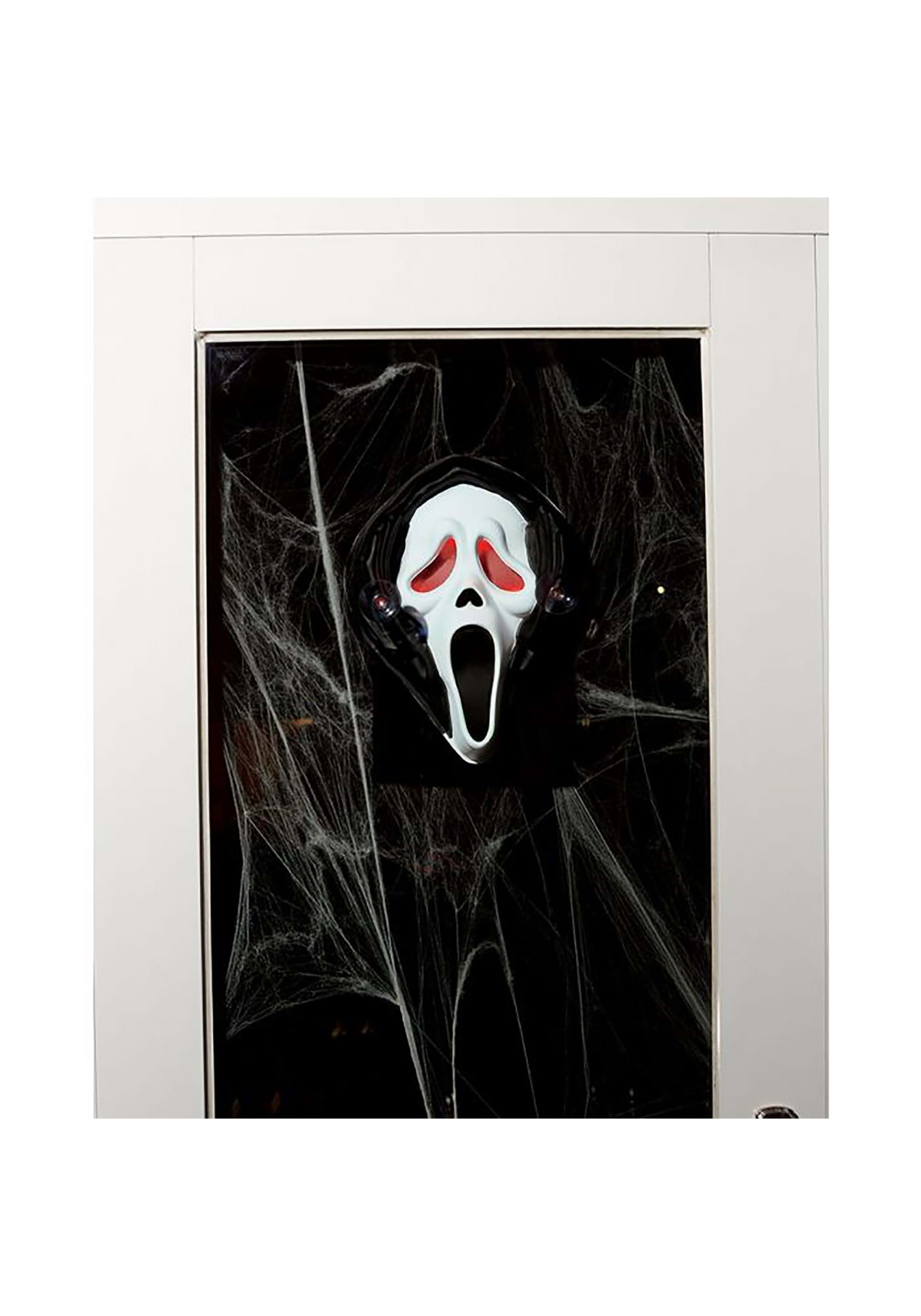 Scream Ghost Face With A Knife Window Creeper Halloween Decoration Poster -  www.