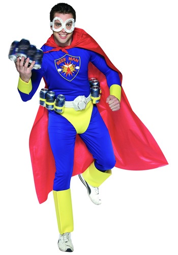 Adult Superhero Beer Man Costume