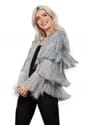 Womens Silver Fringe Tinsel Jacket