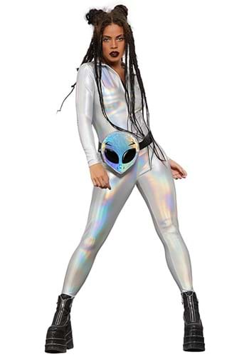 Women's Holographic Catsuit Costume