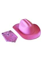 Girl's Pink Sparkle Cowboy Hat & Bandana Set Alt 5