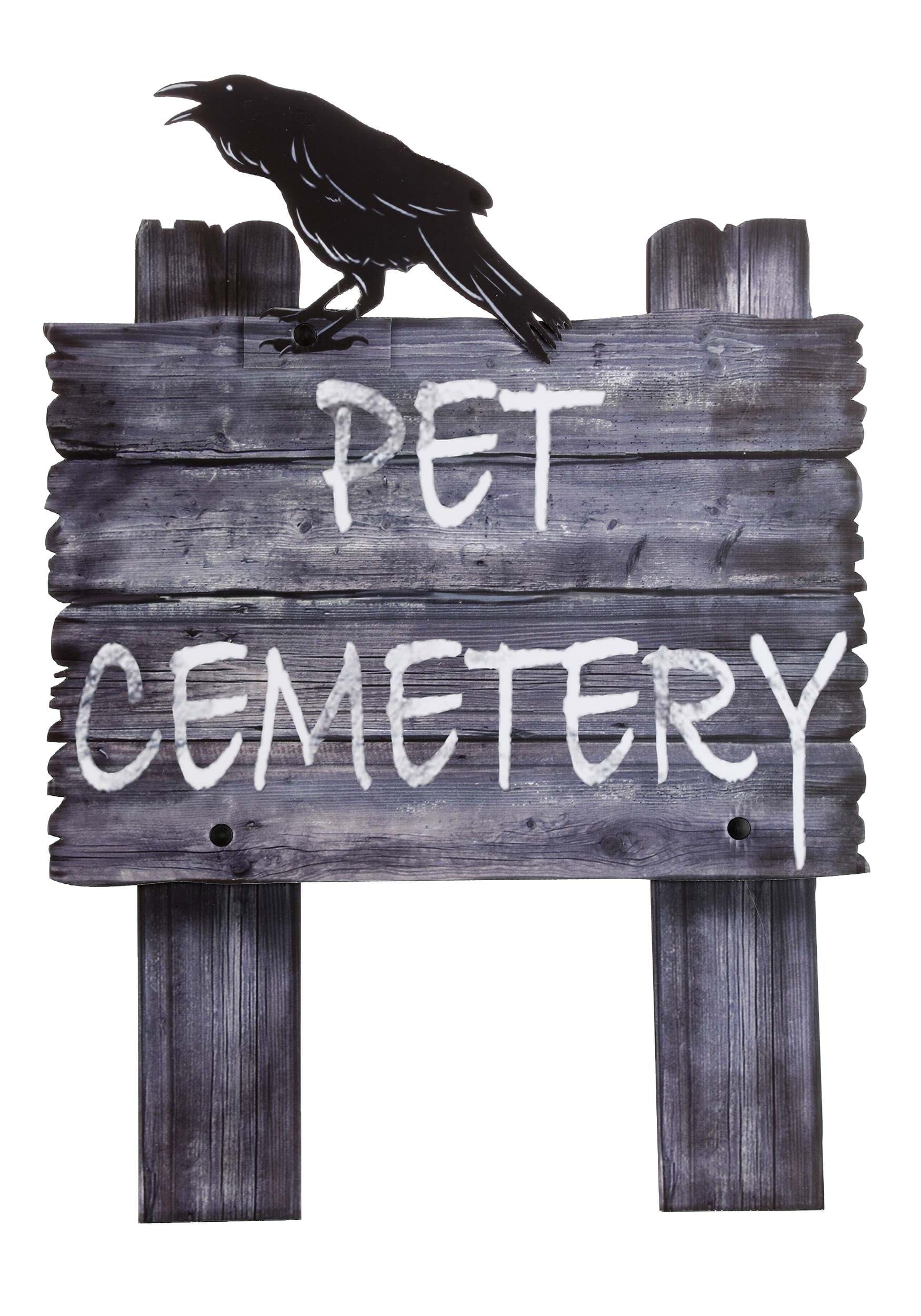 Witch Way Pet Cemetery Sign Decoration | Halloween Signs