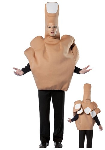 Men's Middle Finger Flip The Bird Halloween Costume