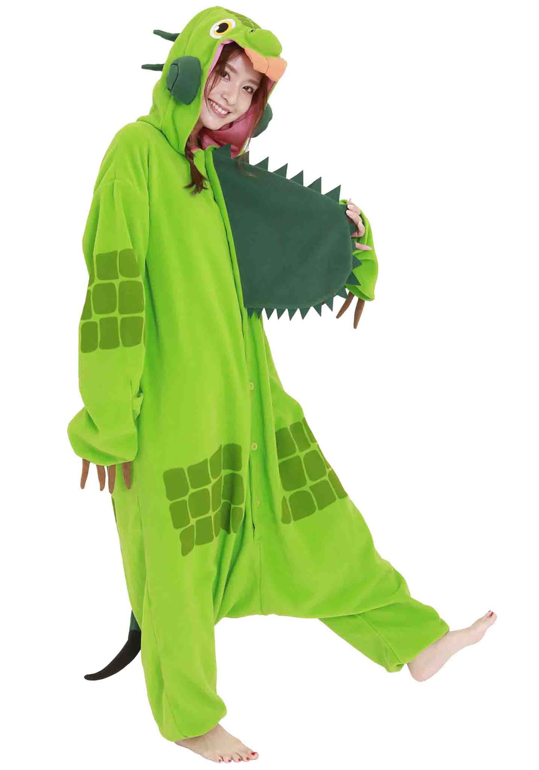 Adult Green Iguana Kigurumi Costume