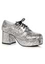 Men's Silver Glitter Platform Shoes