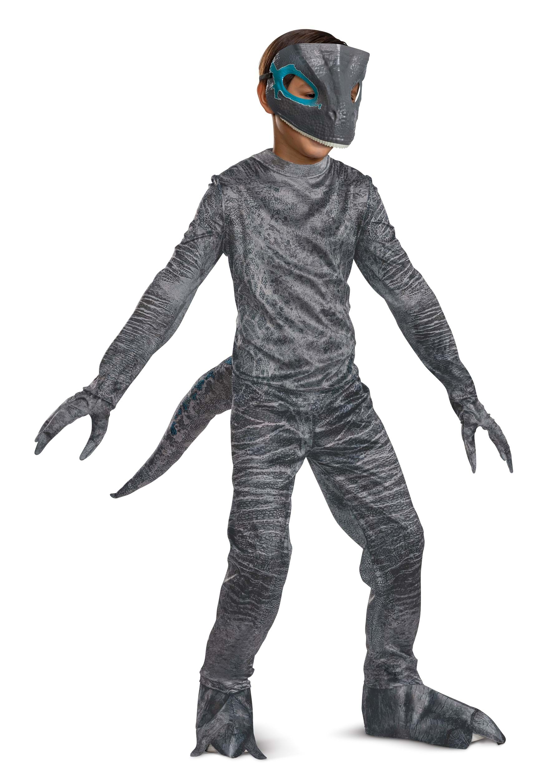 Photos - Fancy Dress Park Disguise Limited Kid's Jurassic  Blue Deluxe Costume Gray/Blue 