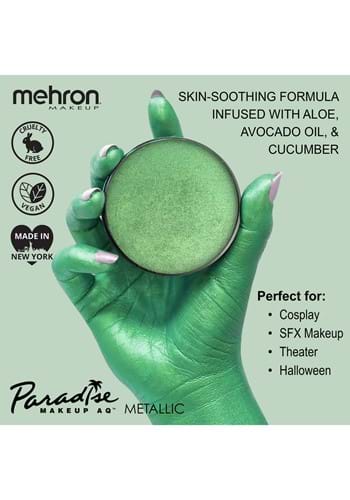 Metallic Green Water Based Face and Body Paint | Halloween Makeup