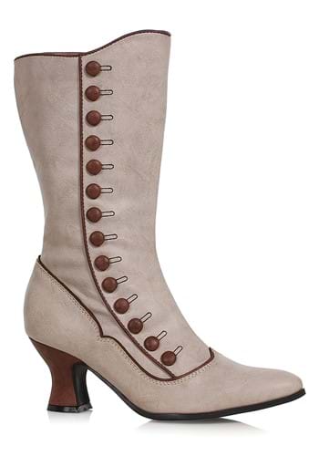 Womens Tan Victorian Spat Boot