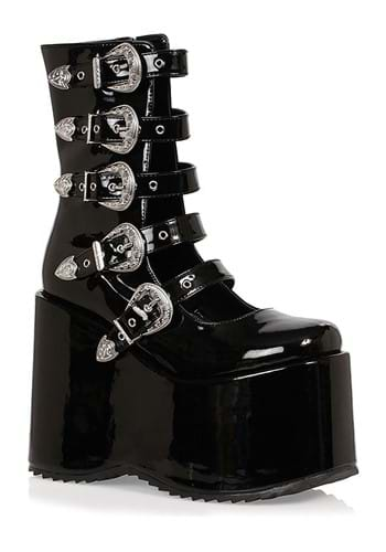 Boots with 2025 buckles and straps