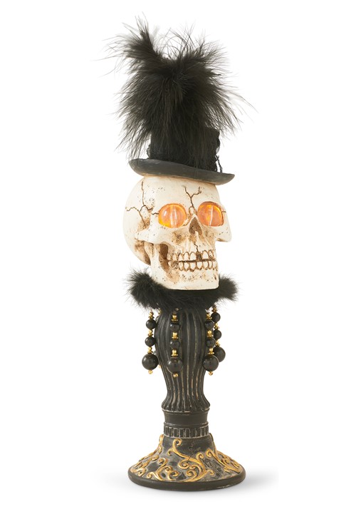 16-Inch Skeleton Female Bust with LED Eyes Decoration | Table Decorations