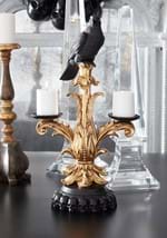 21 Gold and Black Resin Halloween Candelabra with Crow Alt 1