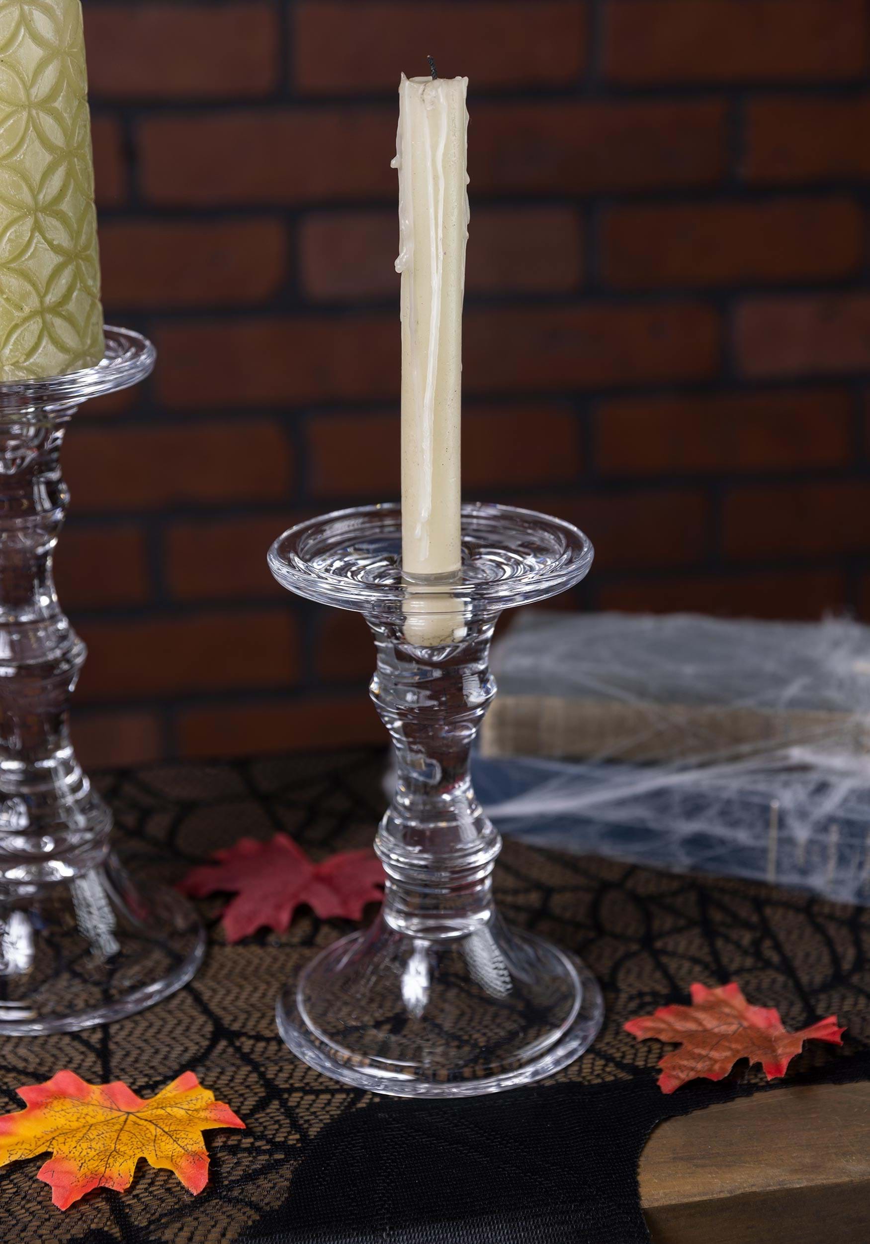 Set Of 3 Short Glass Candleholders Decoration