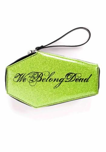 We Belong Dead Patent Coffin Glitter Wallet