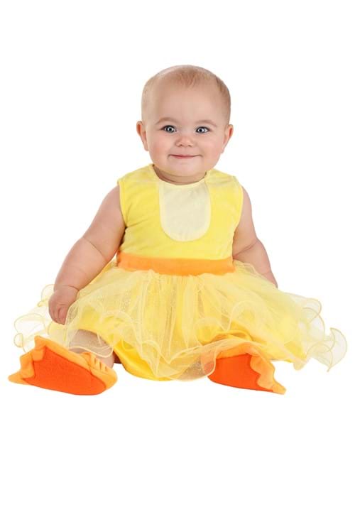 Duck Design Fleece Stuff Winter Dress For Baby Girl main image 1
