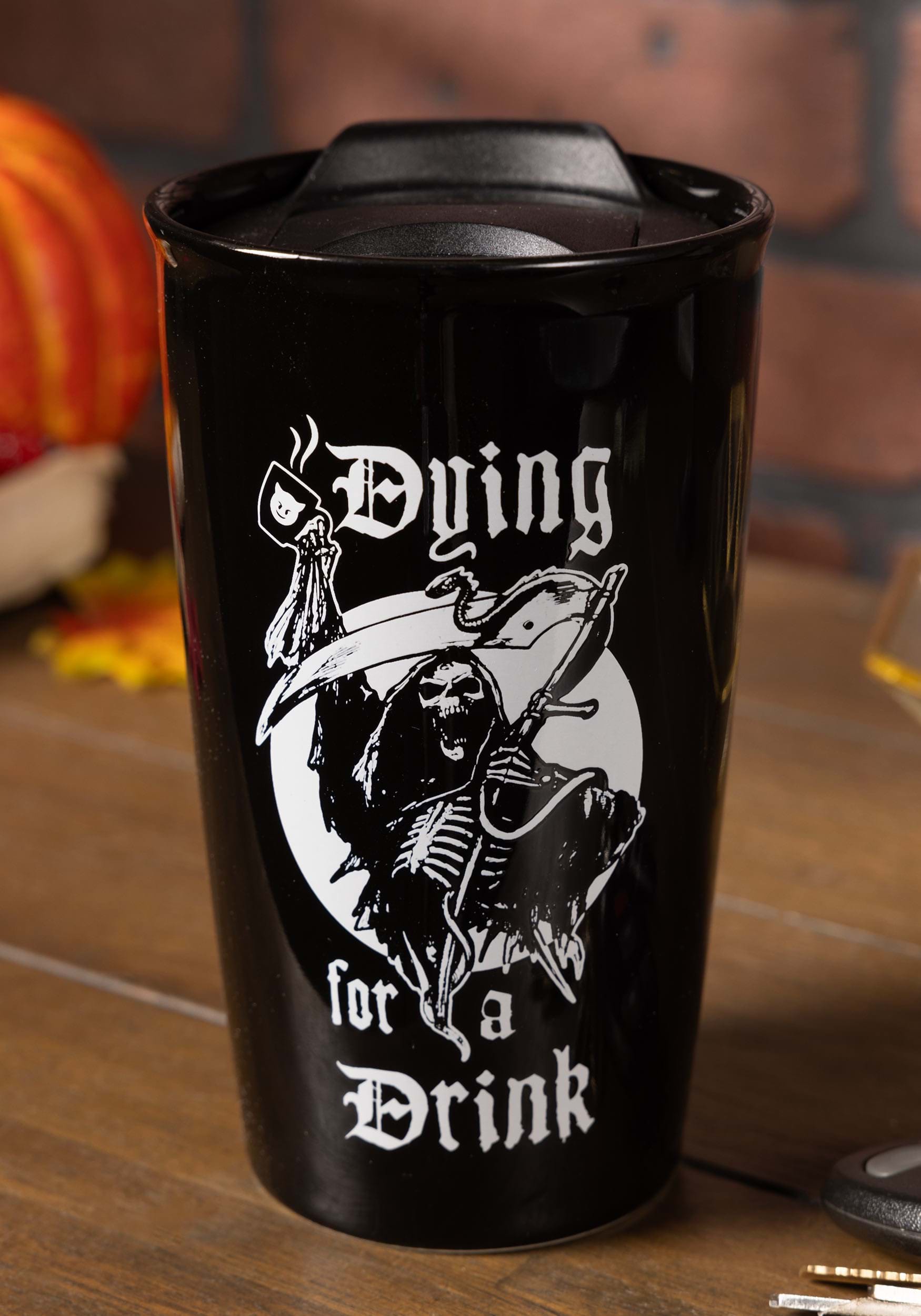 Dying For A Drink Double Walled Travel Mug