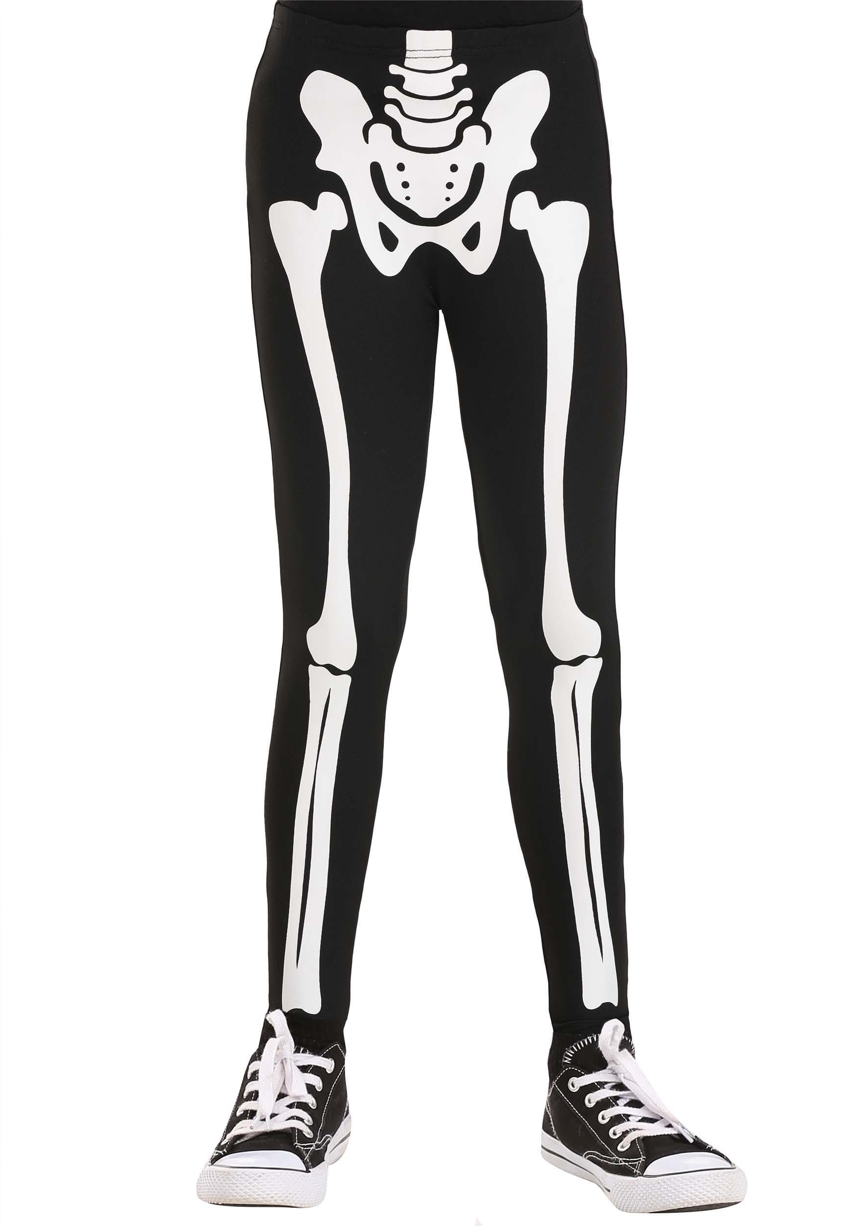 Skeleton Dress Ladies Keep Fit Leggings Black Leggings Petite Women Sports  Direct Co UK Halloween Leggings Kids Leggin : : Fashion
