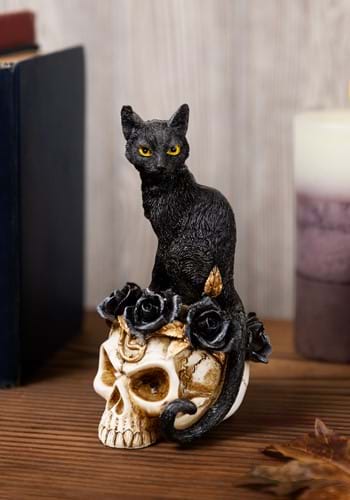 7" Black Cat on Skull updated