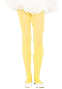 Girls Yellow Opaque Tights