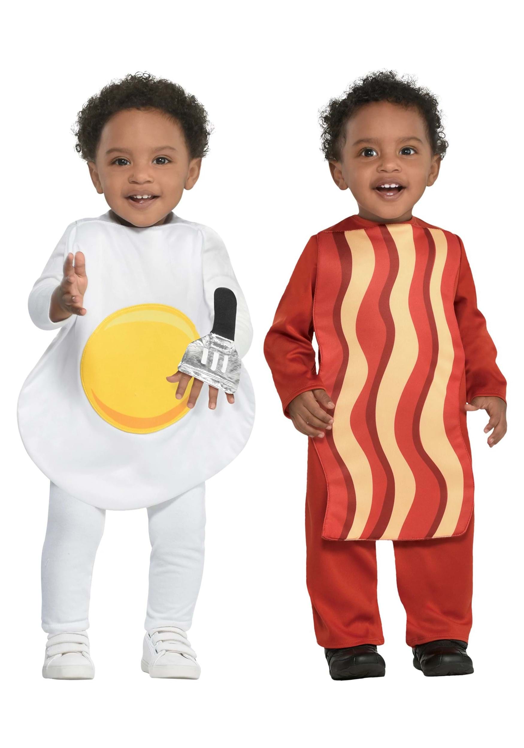 Disfraz de desayuno de tocino y huevos trajes de bebés Multicolor