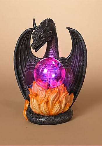 10 Inch Dragon with Lighted Static Magic Ball