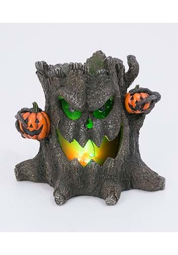 12" Electric Lighted Smoky Haunted Stump