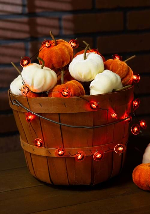 40 Inch Jack-O-Lantern Micro LED String Lights