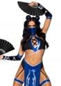 Womens Sexy Blue Mortal Ninja Costume Alt 2