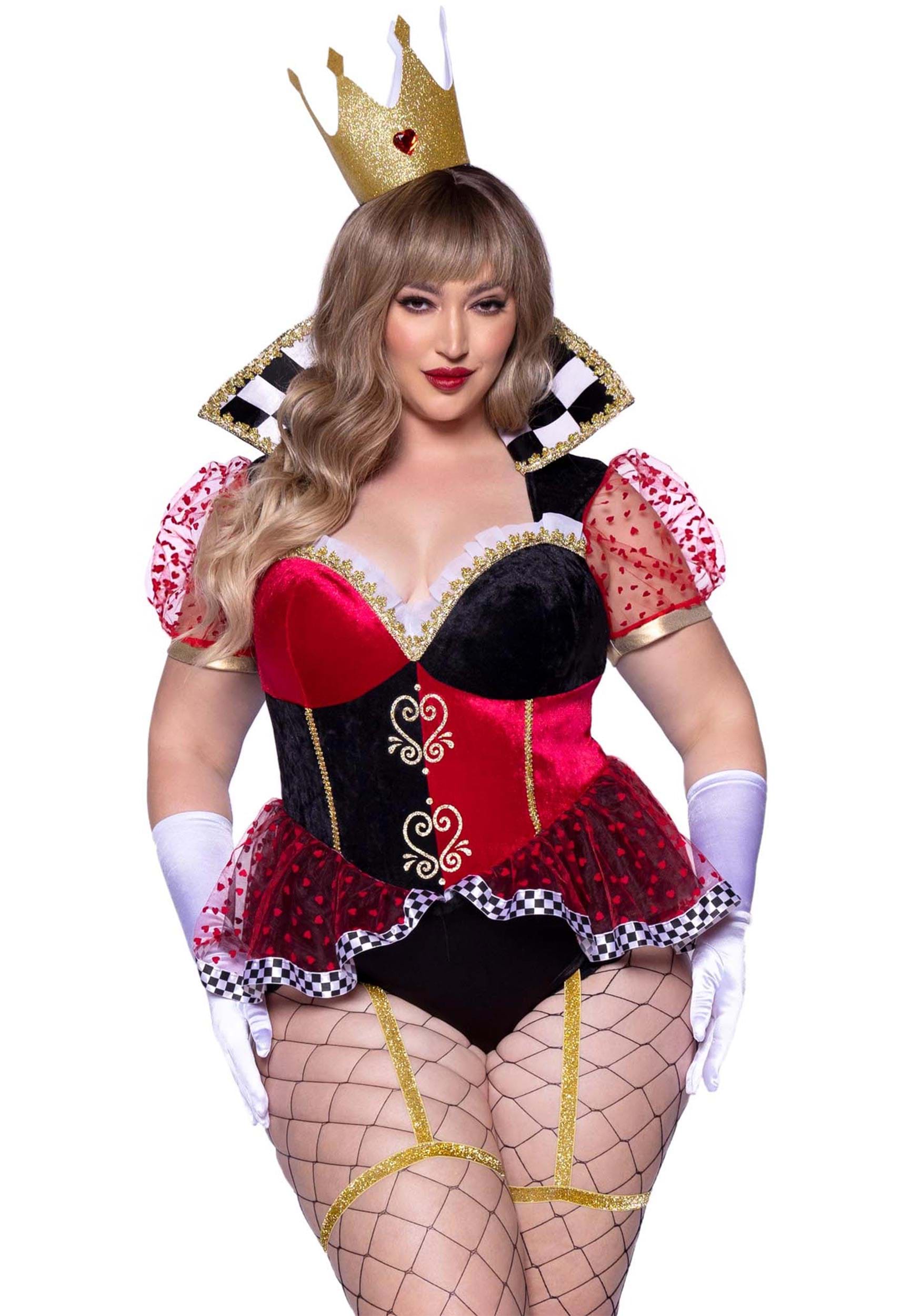 Women S Sexy Plus Size Royal Queen Of Hearts Costume