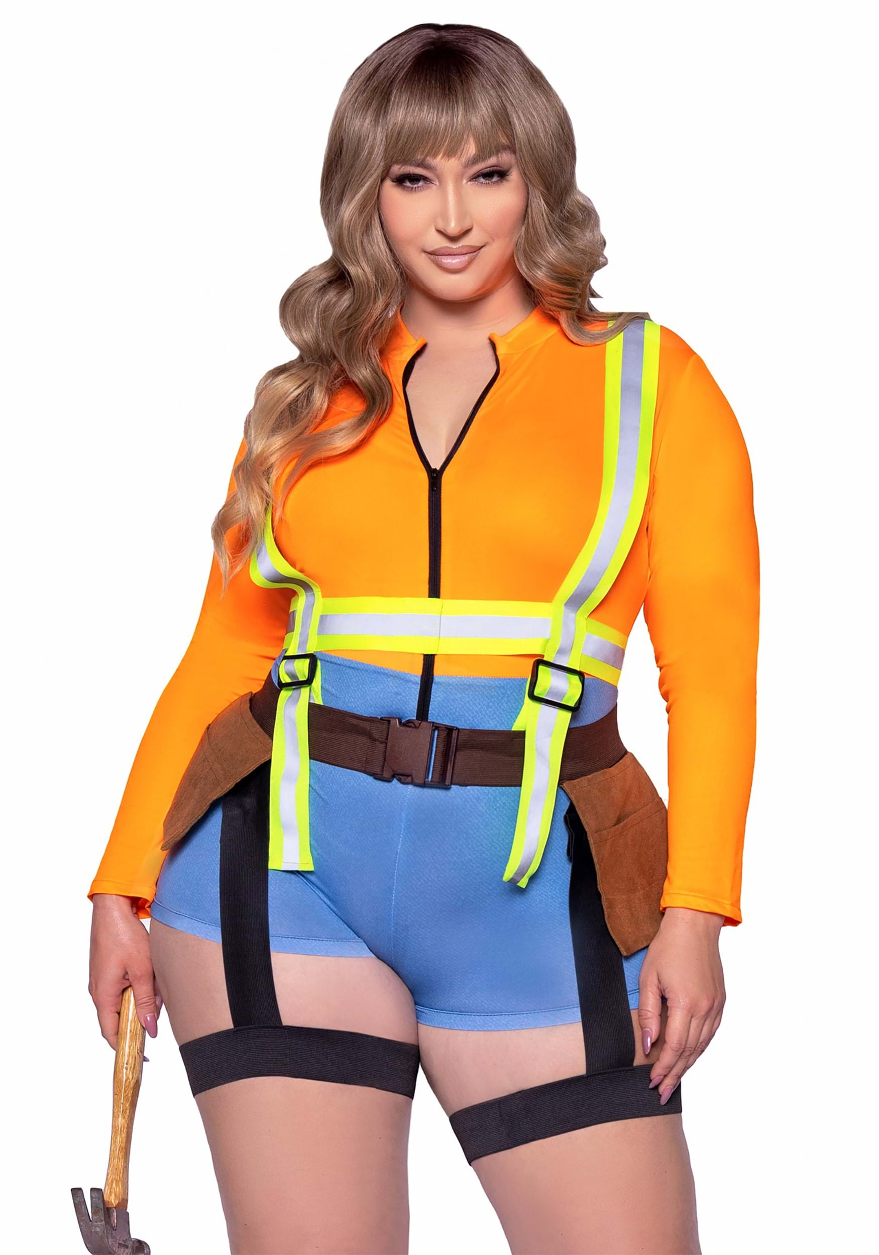 Plus Size Sexy Construction Worker Womens Costume 3028