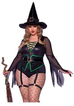 Womens Plus Size Envious Witch Costume