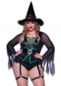Womens Plus Size Envious Witch Costume Alt 1