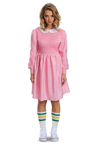 Women's Stranger Things Deluxe Pink Dress Eleven Costume