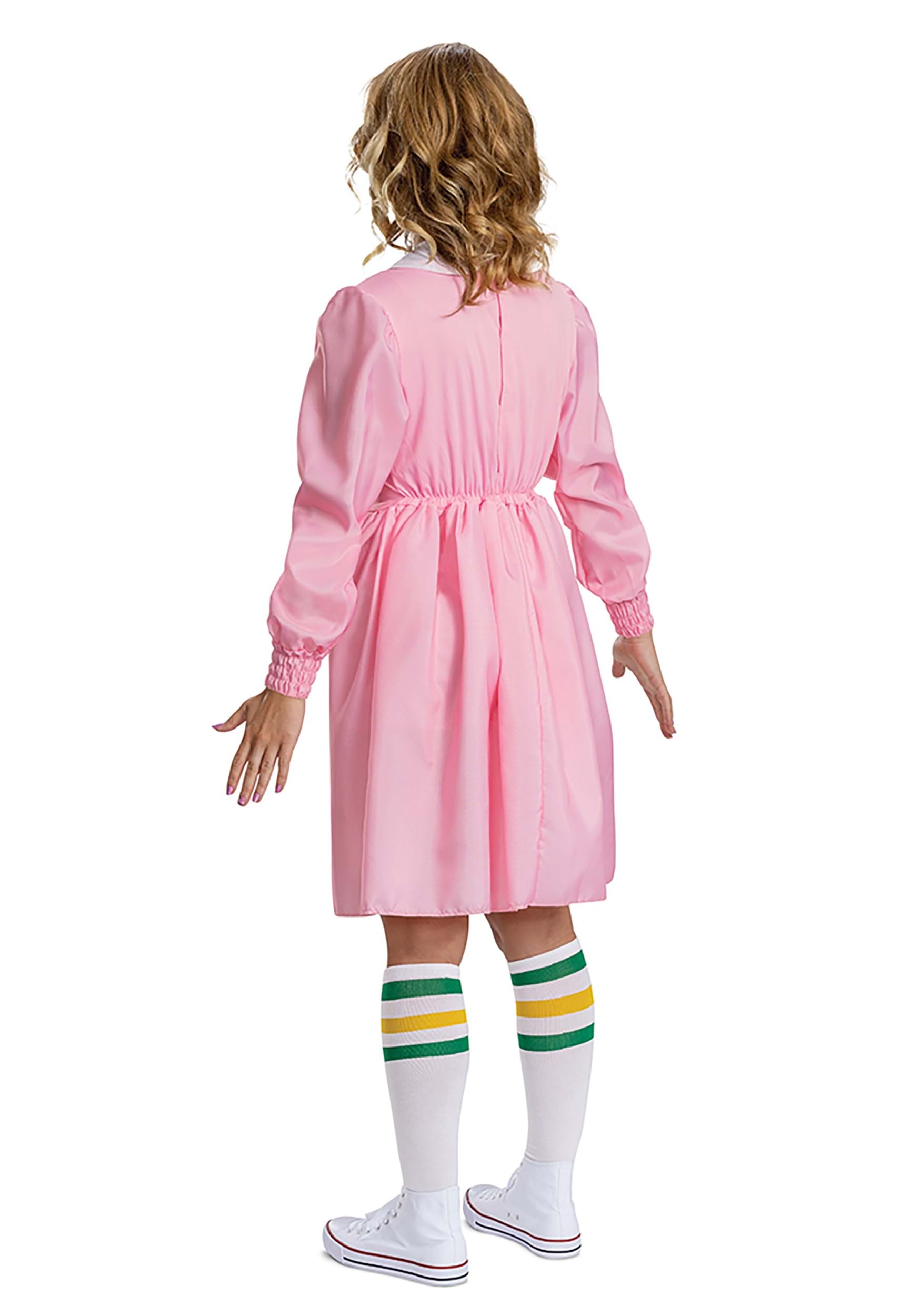 Stranger Things Women's Deluxe Pink Dress Eleven Costume