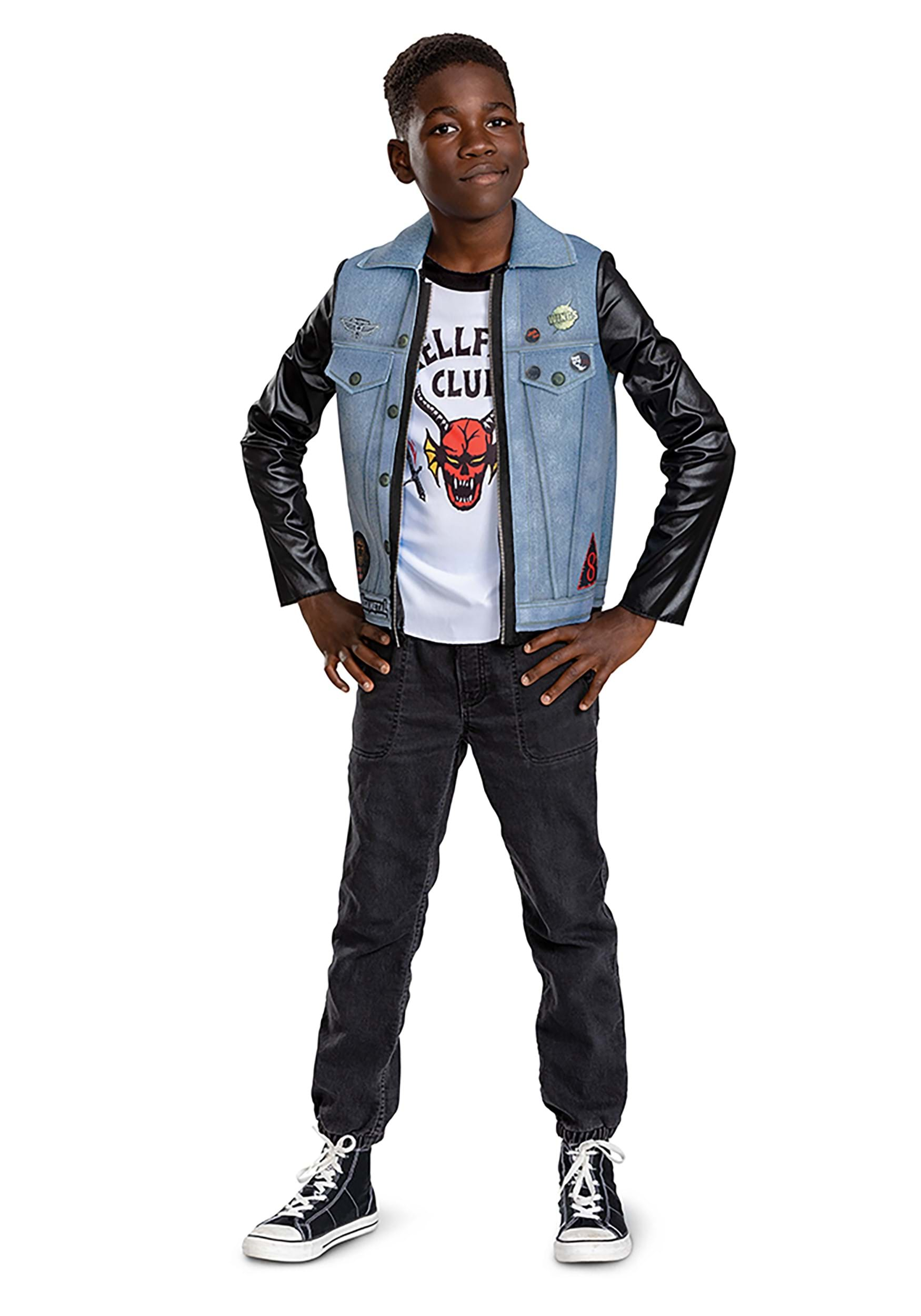 Stranger Things Eddie Printed Blue Denim Vest