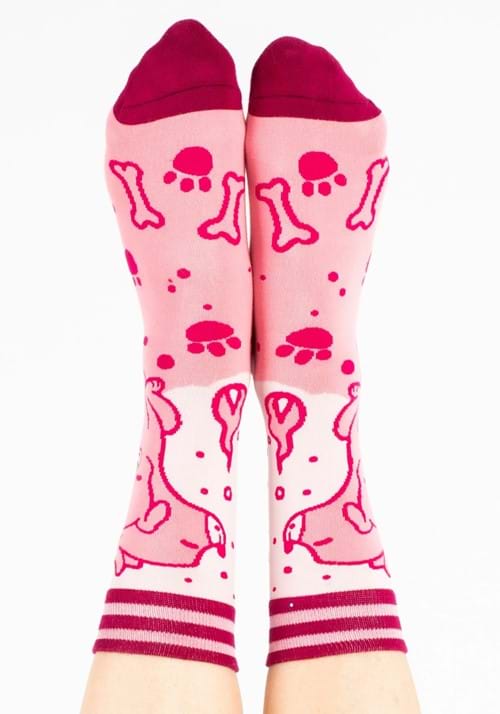 Adult Pink Cerberus Socks | Halloween Socks