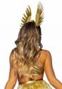 Golden Goddess Floral and Feather Headband Alt 1