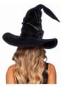 Black Velvet Ruched Witch Hat Alt 1