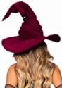 Burgundy Velvet Ruched Witch Hat Alt 1