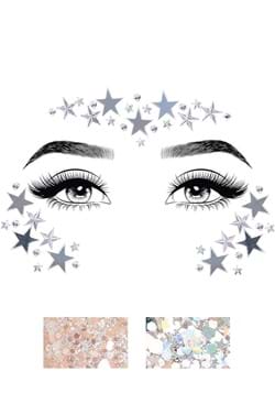 Star and Rhinestone Face Jewel Set
