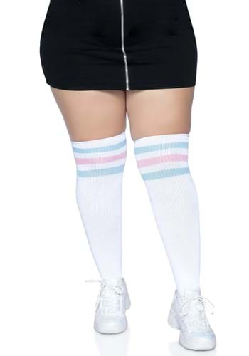 Plus Size Solid Pink Tights for Women