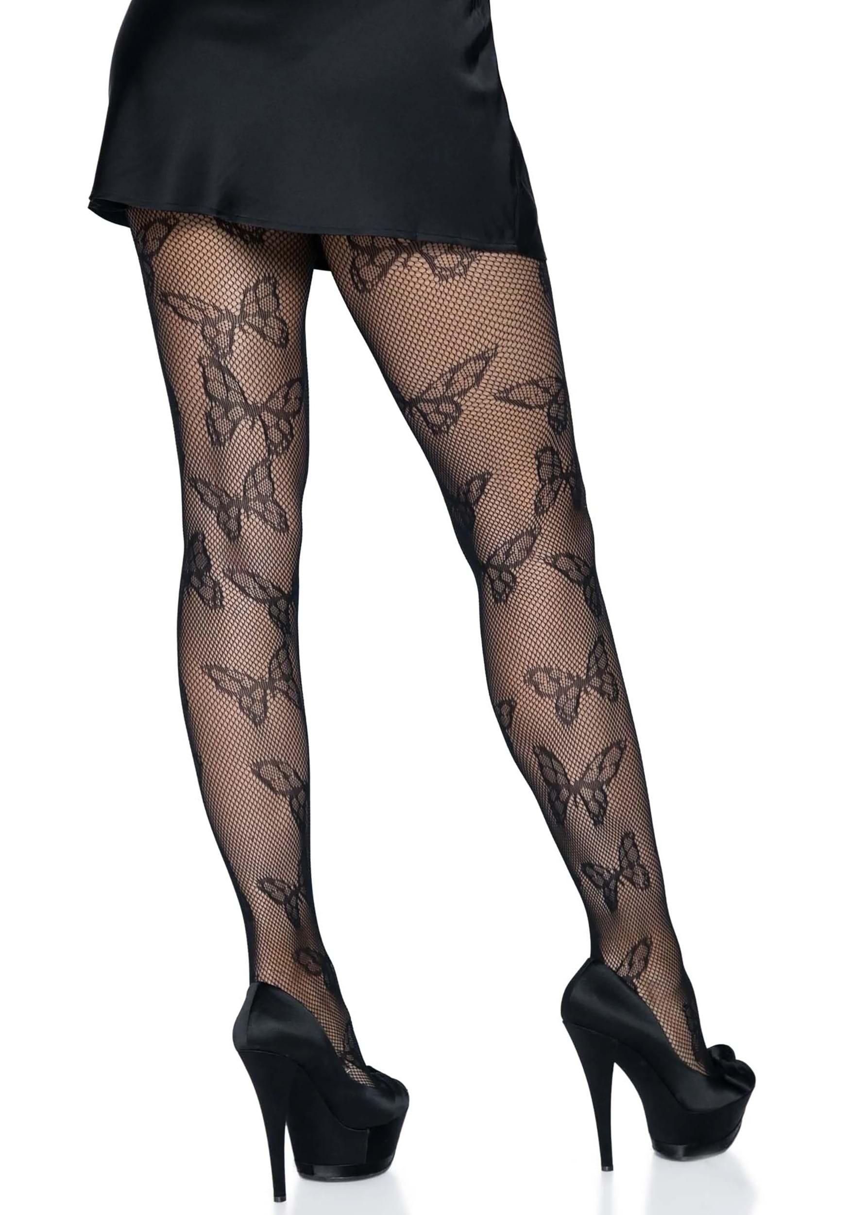 Black fairy tights with rhinestones and yellow butterflies - Virivee Tights  - Unique tights designed and made in Europe