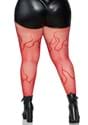 Plus Size Red Flame Net Tights Alt 1