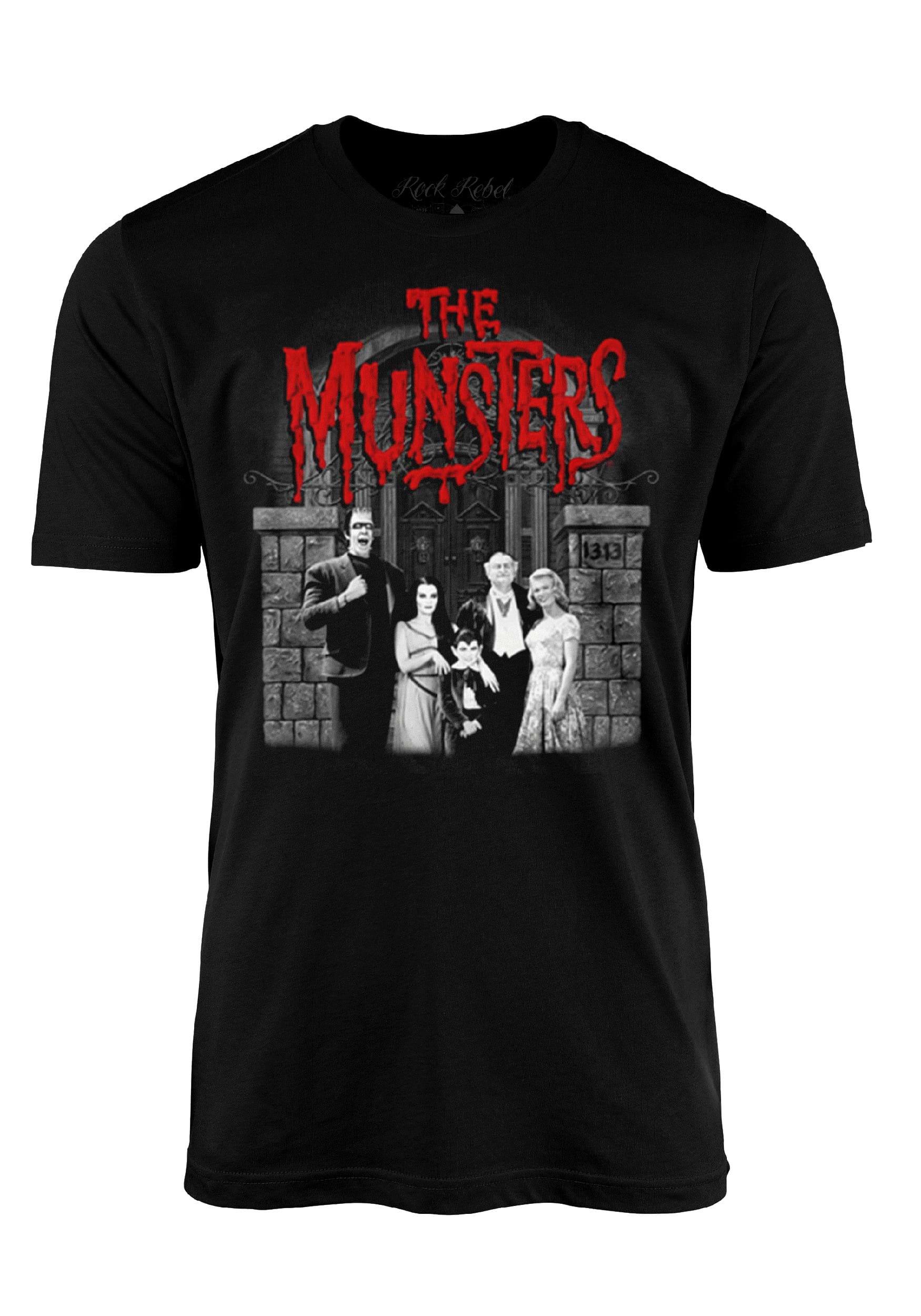 La camiseta gráfica para adultos de la familia Munsters Family Multicolor