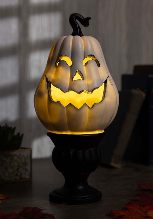 Light Up White Pedestal Pumpkin Prop | Pumpkin Decorations