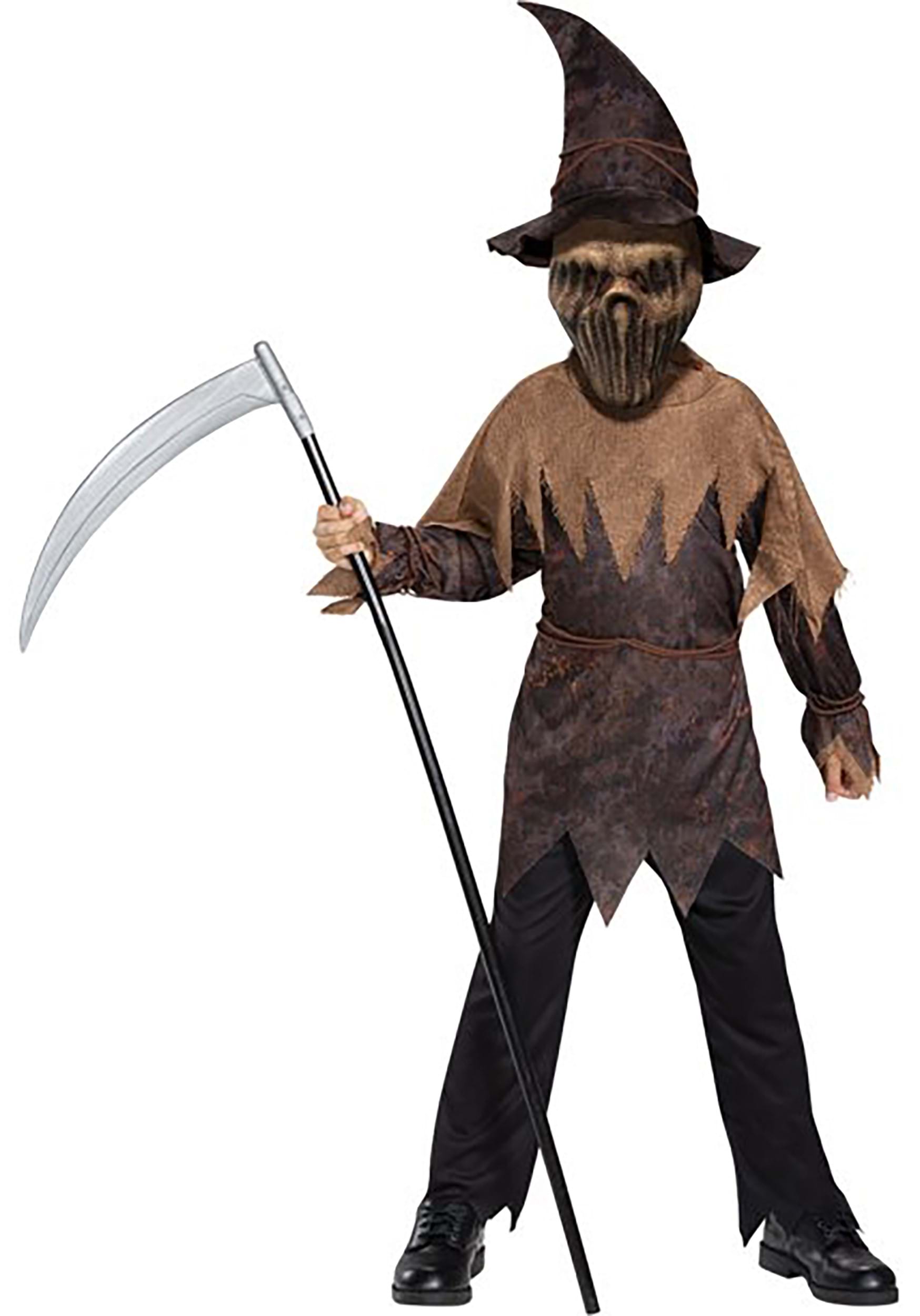 Scary Wicked Scarecrow Halloween Pumpkin Field Straw Costume Child Boys 00284A 