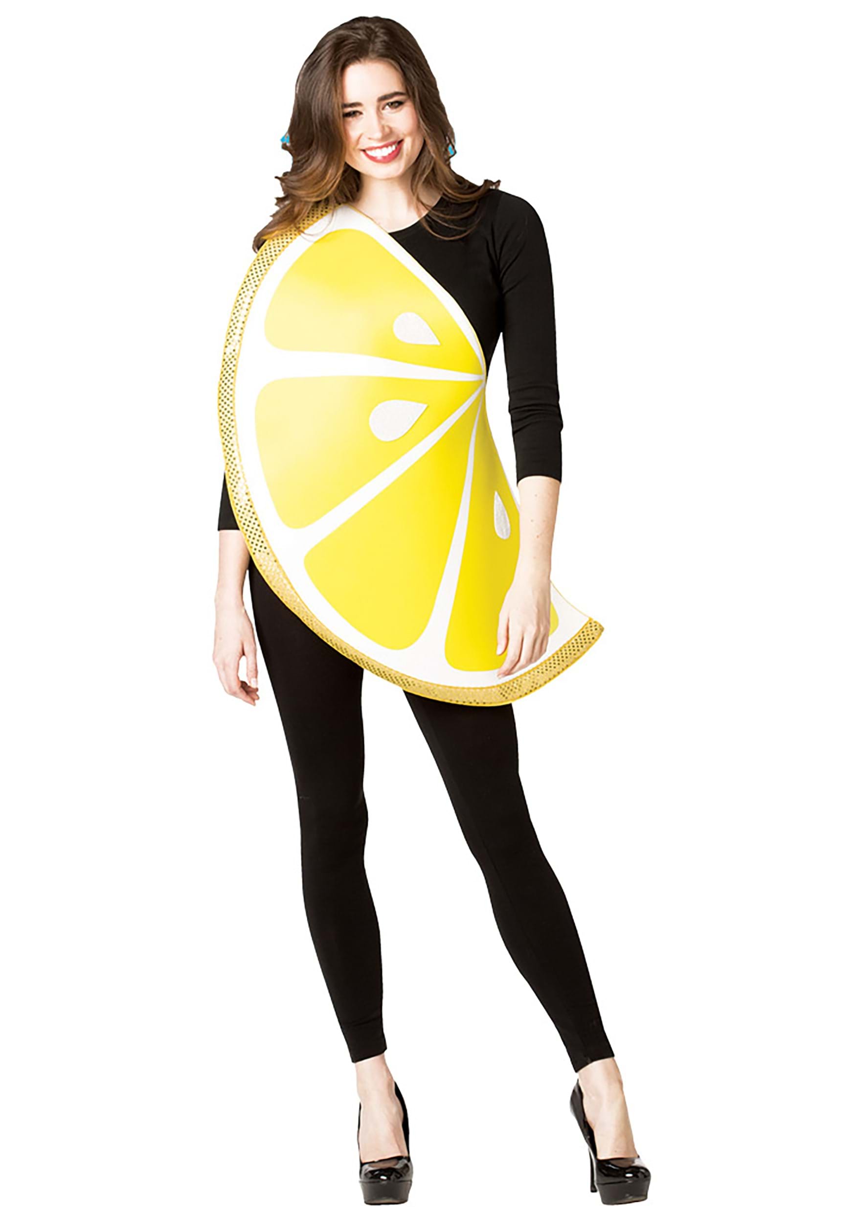 Disfraz de portaobjetos de limón para adultos Multicolor