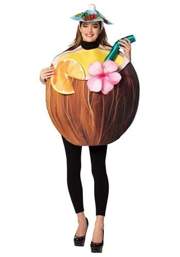 Adult Coconut Cocktail Drink Costume